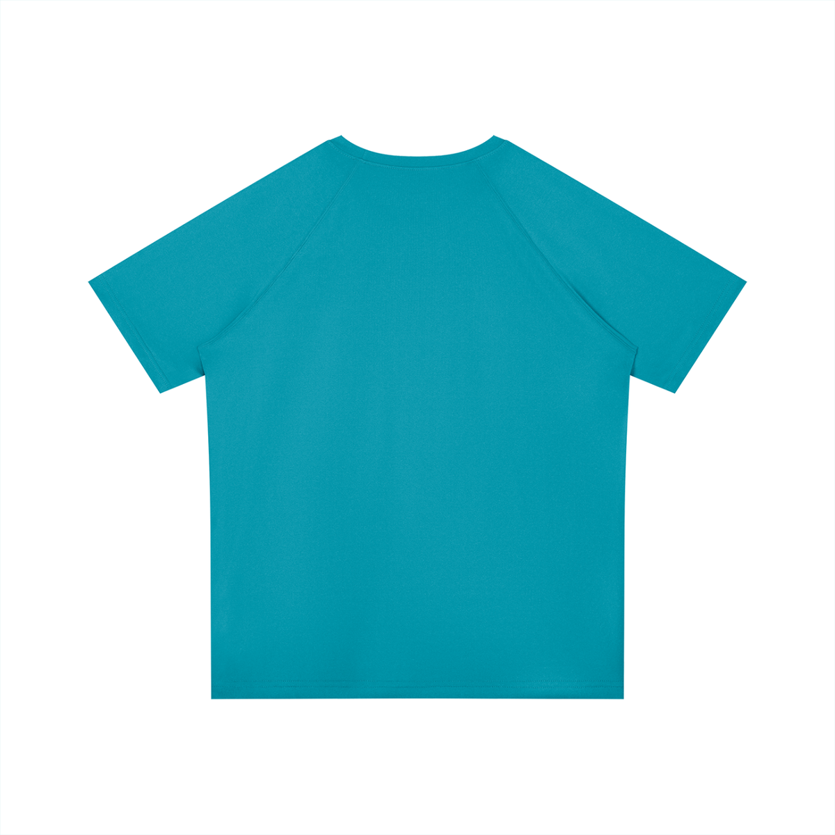 Men's Raglan Sleeve Performance T-Shirt in peacock blue, alternate angle