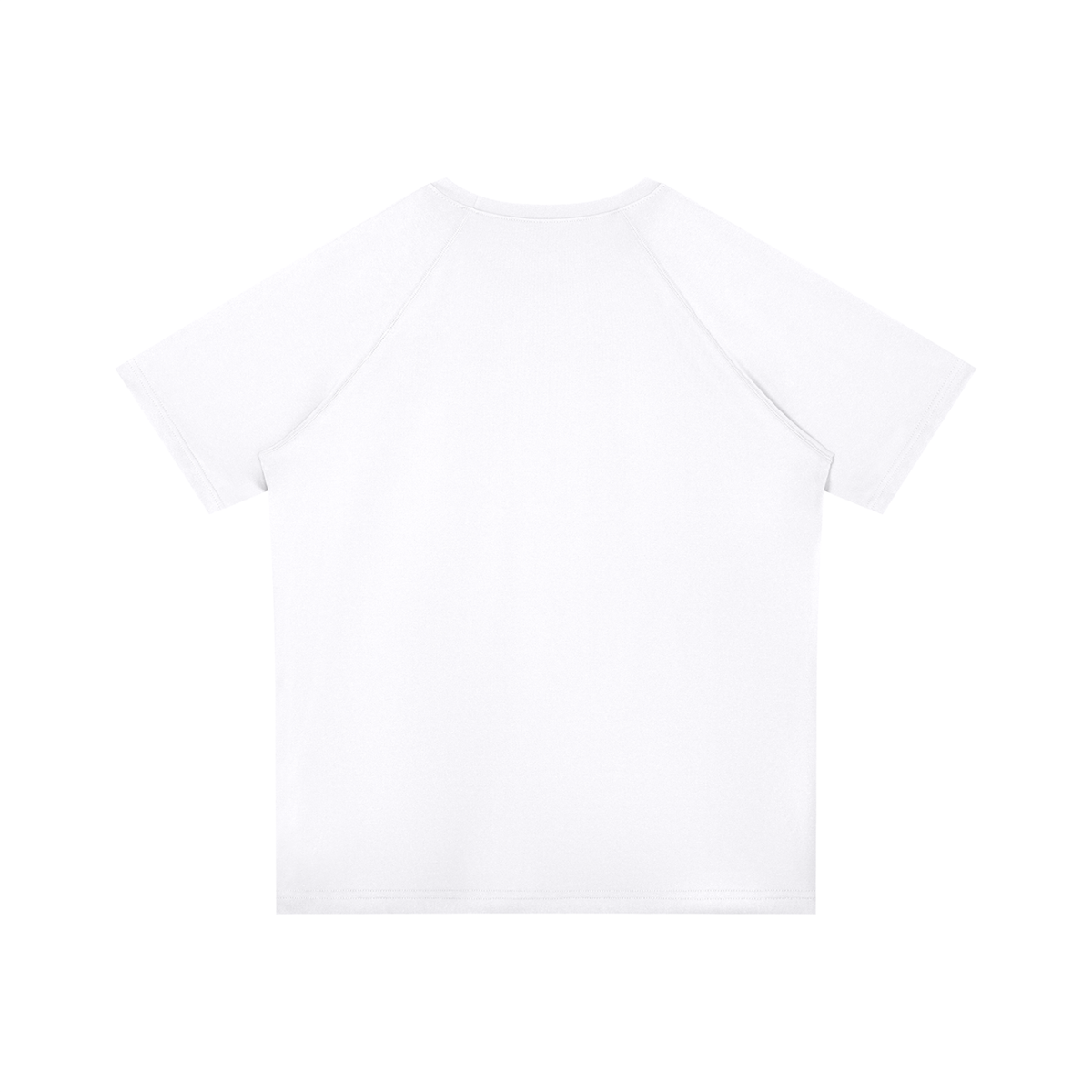Men's Raglan Sleeve Performance T-Shirt in white, alternate angle