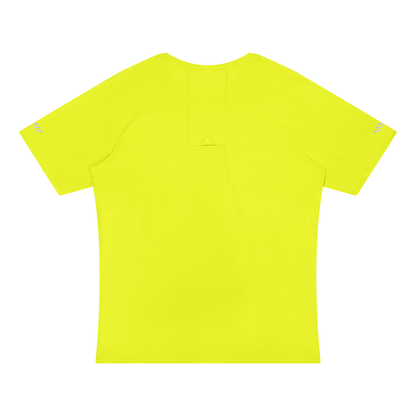 Men's Reflective Raglan T-Shirt in olive yellow, alternate angle