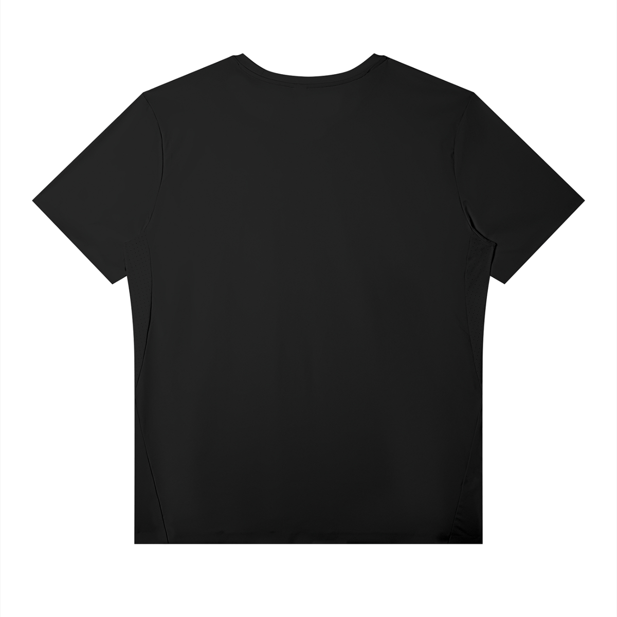 Men's Slim Fit Nylon Performance T-Shirt in black, alternate angle