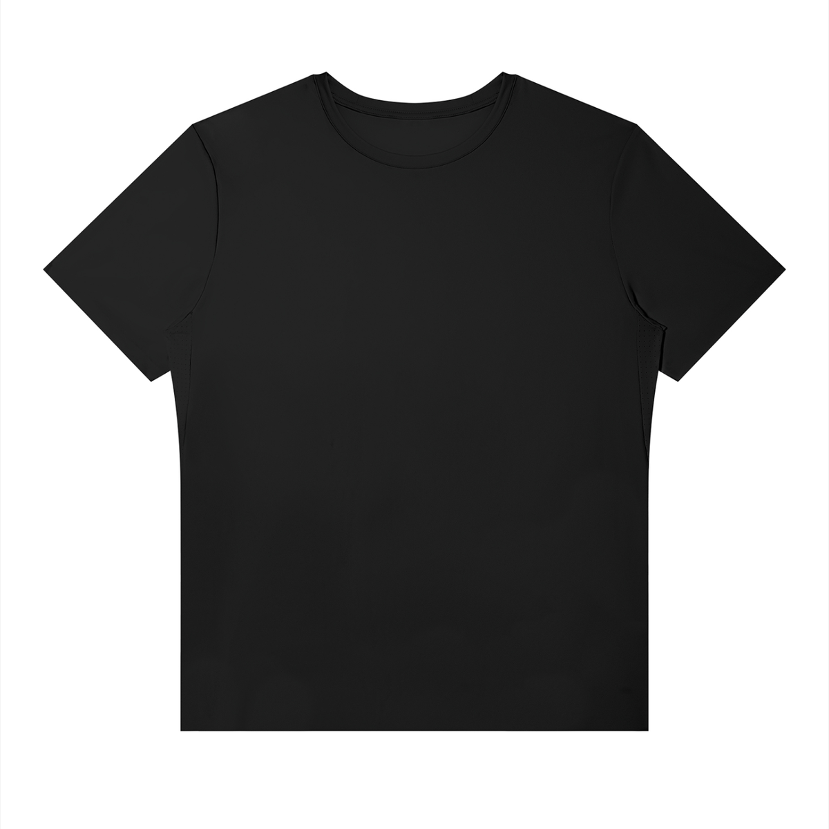 Men's Slim Fit Nylon Performance T-Shirt in black