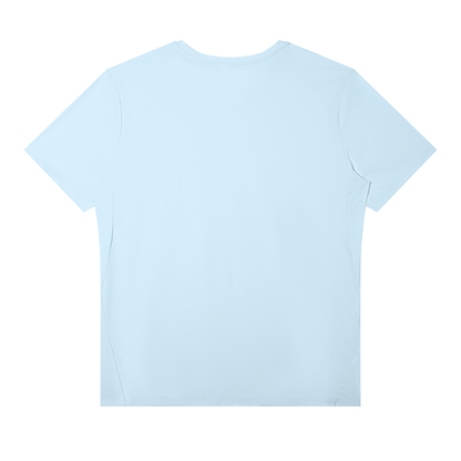 Men's Slim Fit Nylon Performance T-Shirt in blue, alternate angle