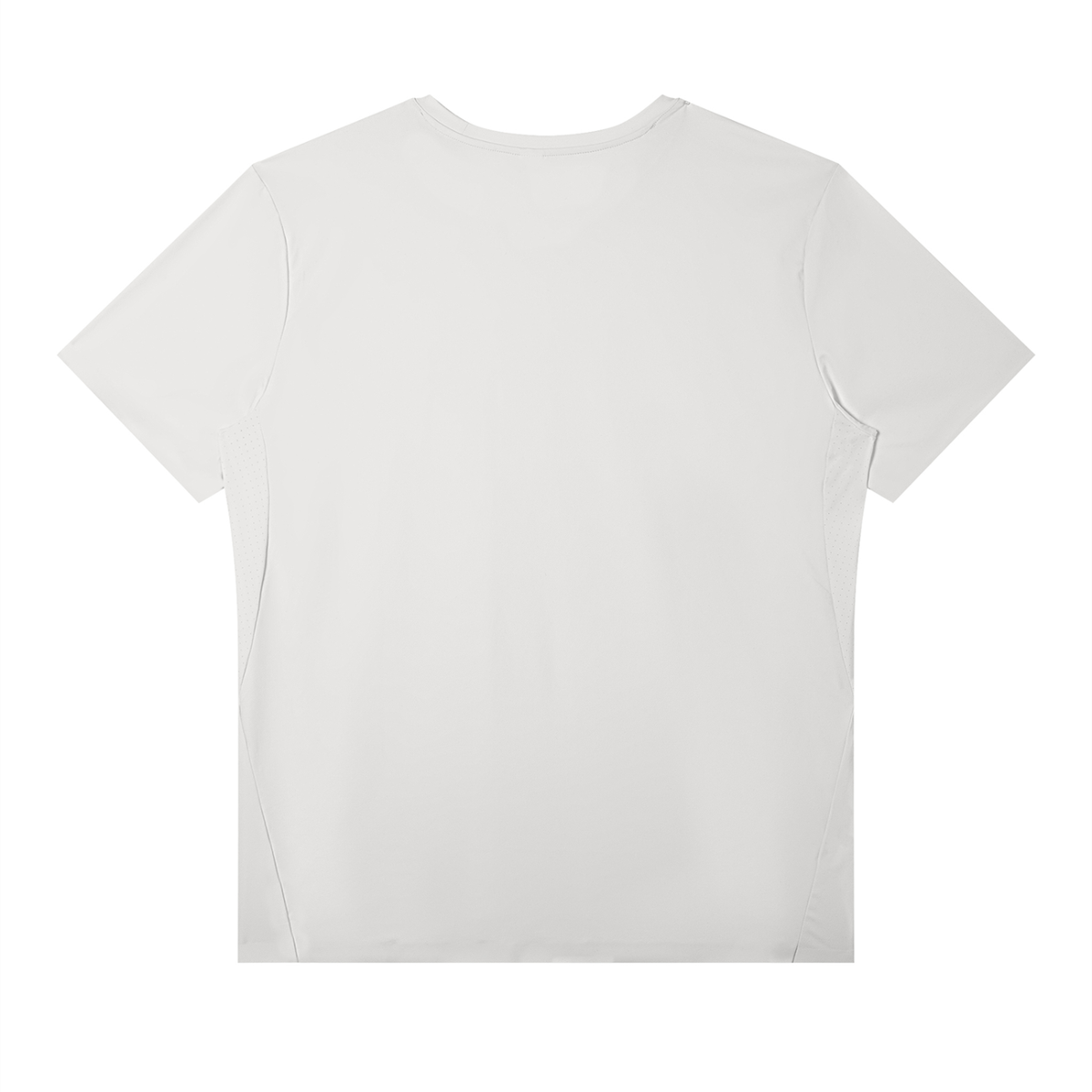 Men's Slim Fit Nylon Performance T-Shirt in light gray, alternate angle