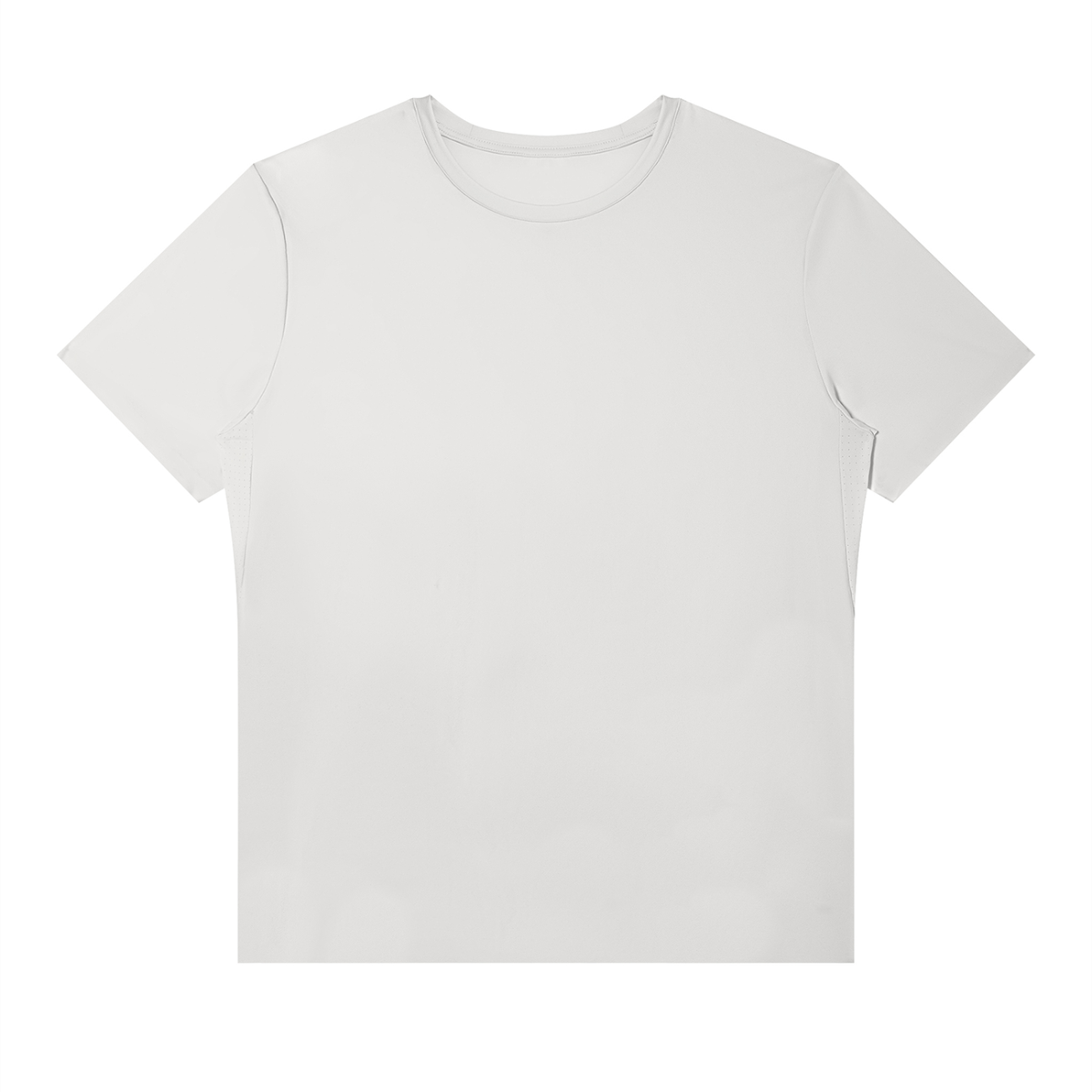 Men's Slim Fit Nylon Performance T-Shirt in light gray