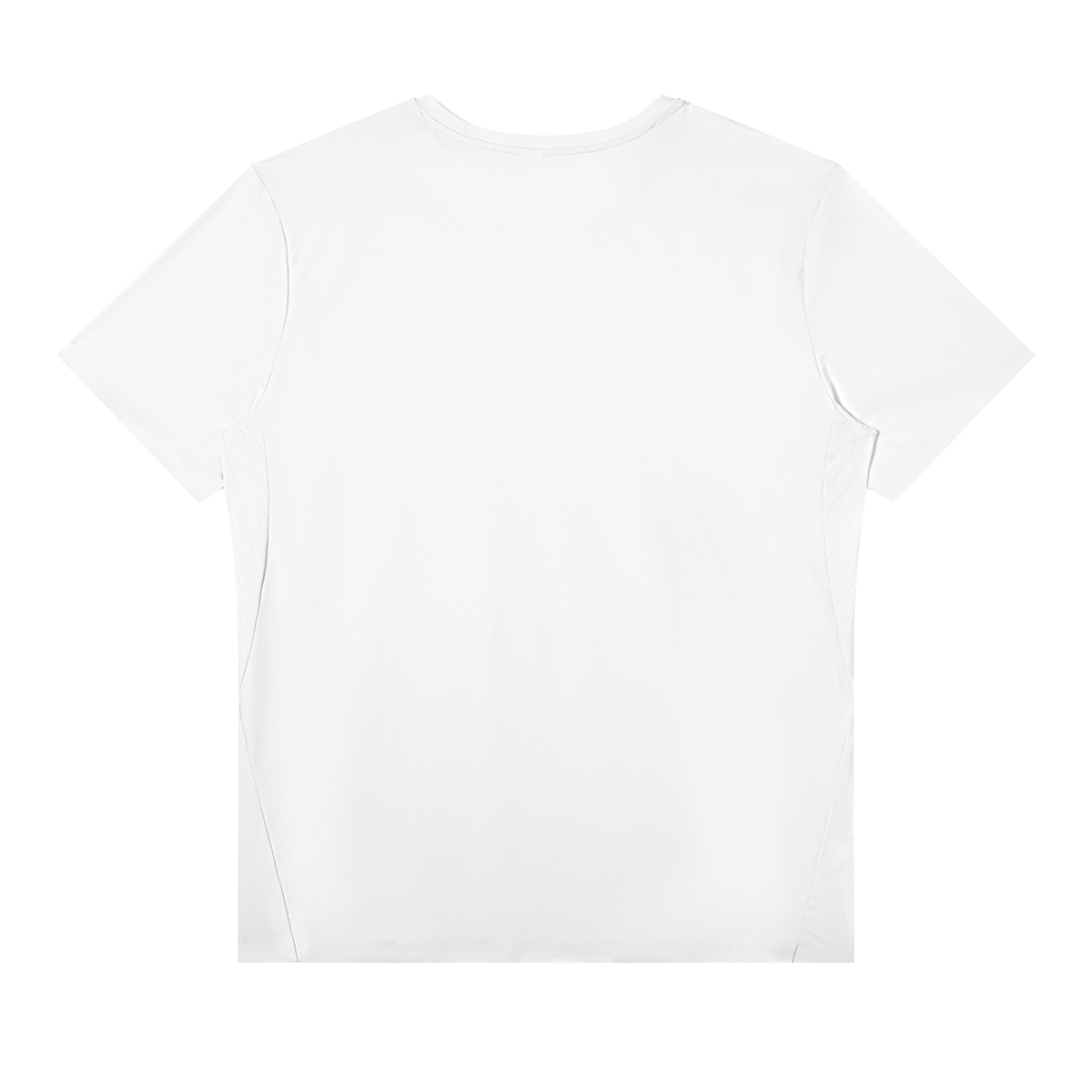Men's Slim Fit Nylon Performance T-Shirt in white, alternate angle