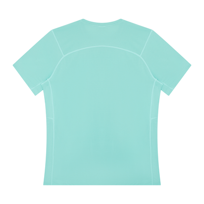 Men's Slim Fit Performance T-Shirt in lake blue, alternate angle