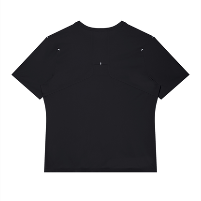 Men's Slim Fit Raglan Polyester T-Shirt in black, alternate angle