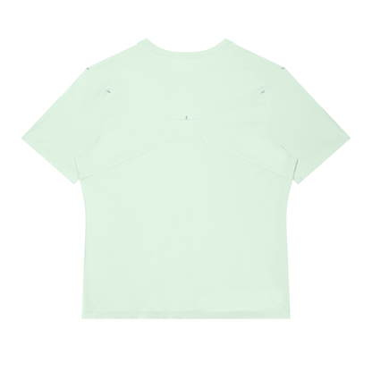 Men's Slim Fit Raglan Polyester T-Shirt in light green, alternate angle