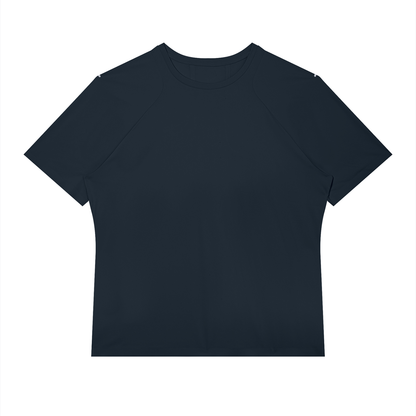 Men's Slim Fit Raglan Polyester T-Shirt in navy blue