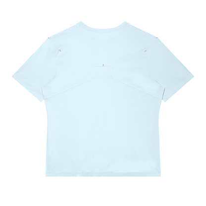 Men's Slim Fit Raglan Polyester T-Shirt in sky blue, alternate angle