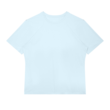 Men's Slim Fit Raglan Polyester T-Shirt in sky blue