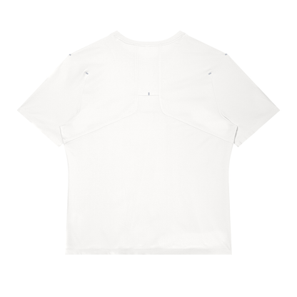 Men's Slim Fit Raglan Polyester T-Shirt in white, alternate angle