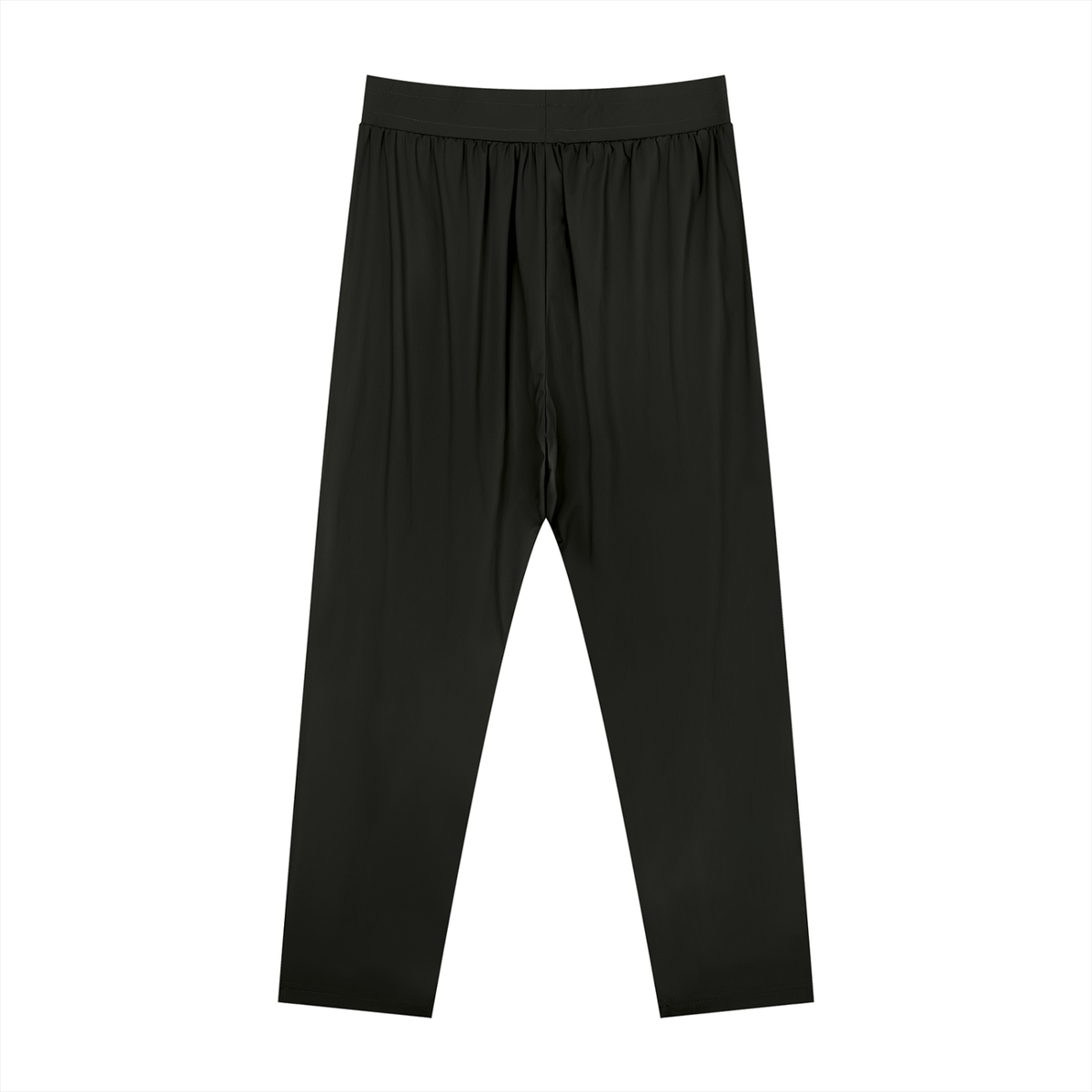 Men's Straight Leg Elastic Waist Pants in black, alternate angle