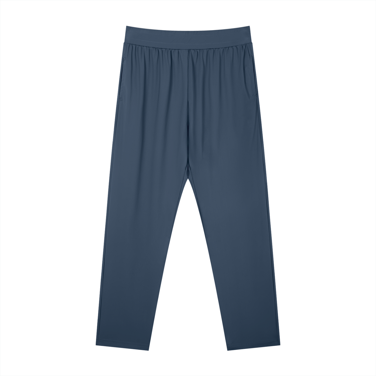Men's Straight Leg Elastic Waist Pants in blue
