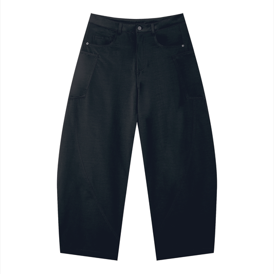 Men's Stretch Barrel Leg Pants in black