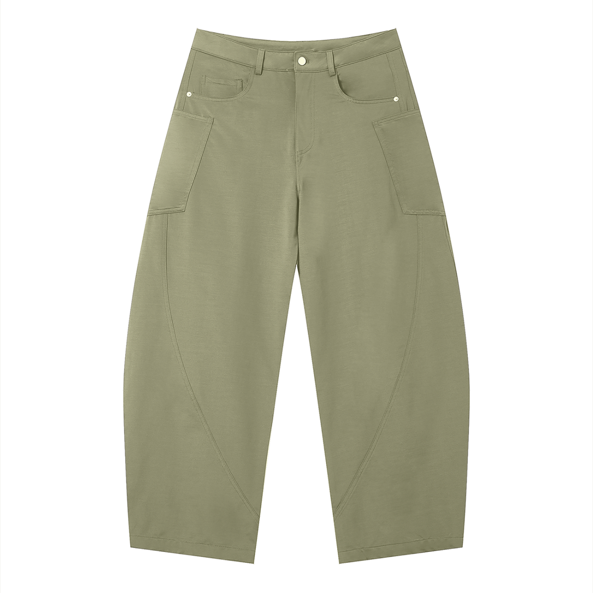Men's Stretch Barrel Leg Pants in gray green