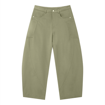 Men's Stretch Barrel Leg Pants in gray green