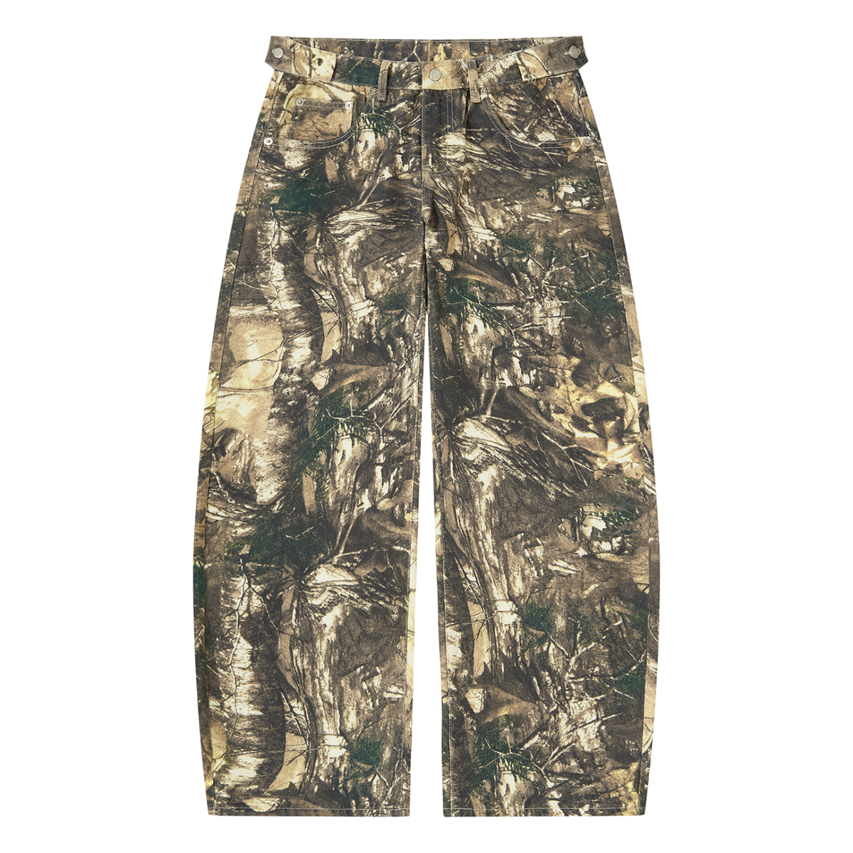 Men's Tree Camo Barrel Leg Pants in brown tree camo