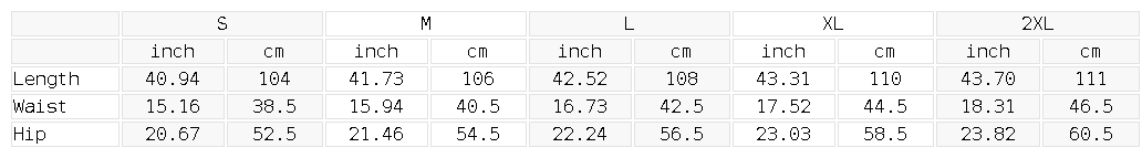 Size chart for the Men's Vintage Wash Barrel Leg Denim Jeans