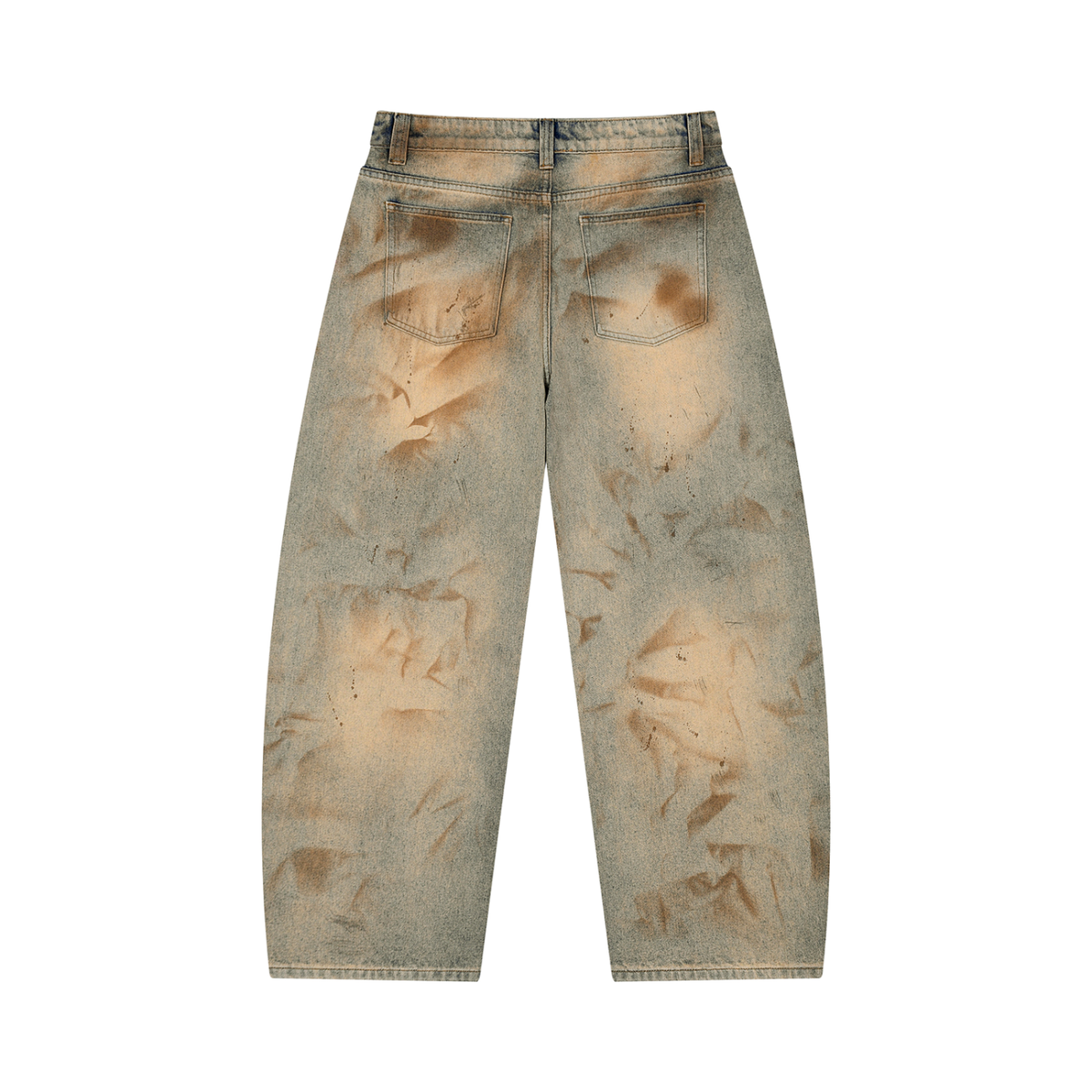 Men's Vintage Wash Barrel Leg Jeans - 450 gsm in jeans blue, alternate angle