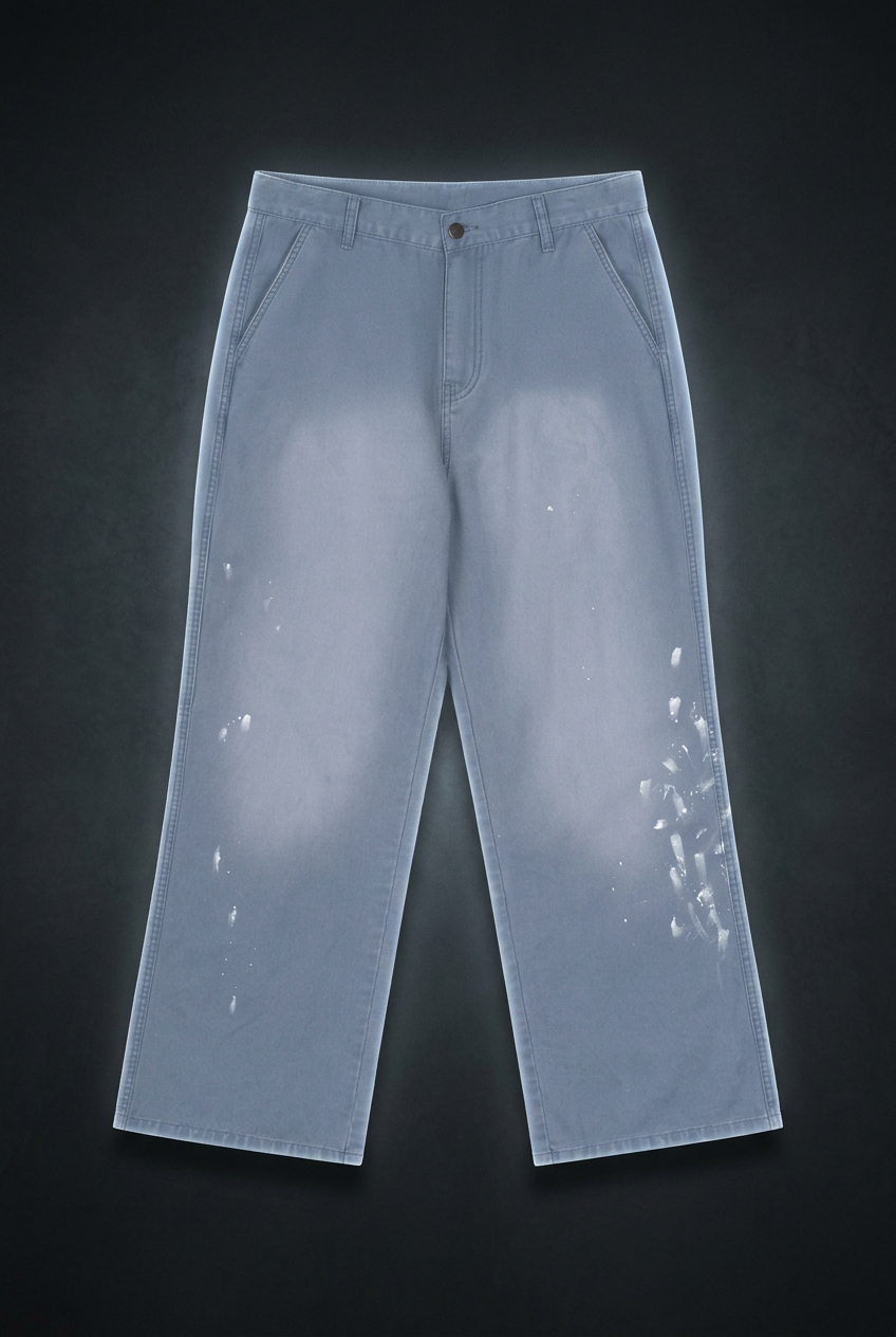 Men's Vintage Wash Splatter Denim Jeans, view 1