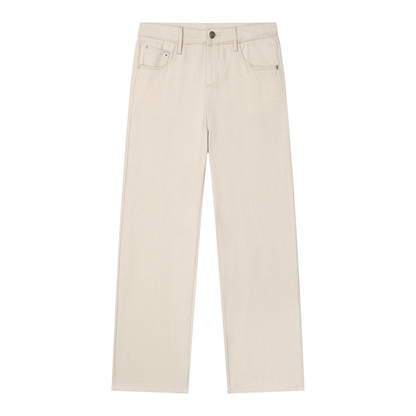 Men's Vintage Wash Straight Leg Jeans in apricot