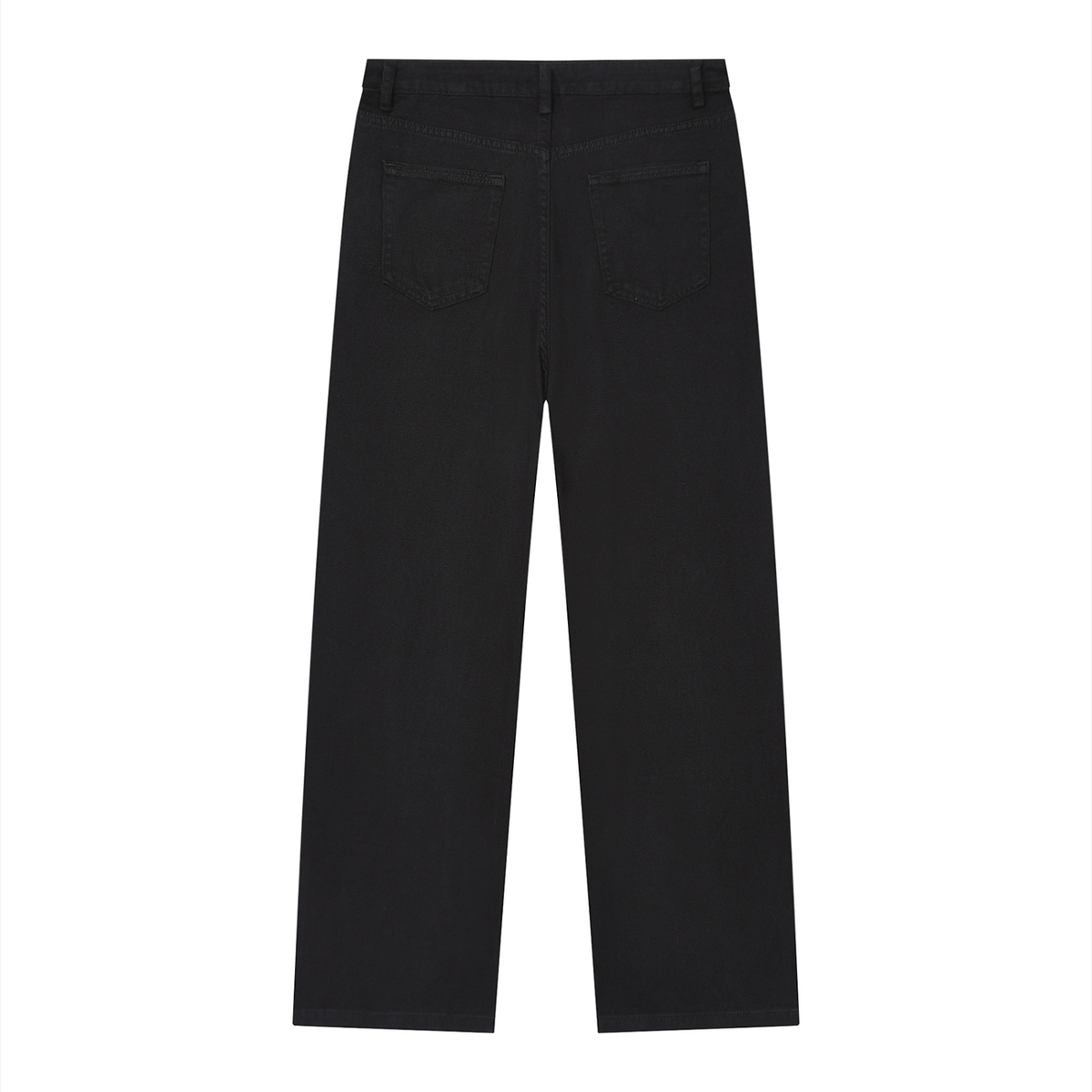 Men's Vintage Wash Straight Leg Jeans in black, alternate angle