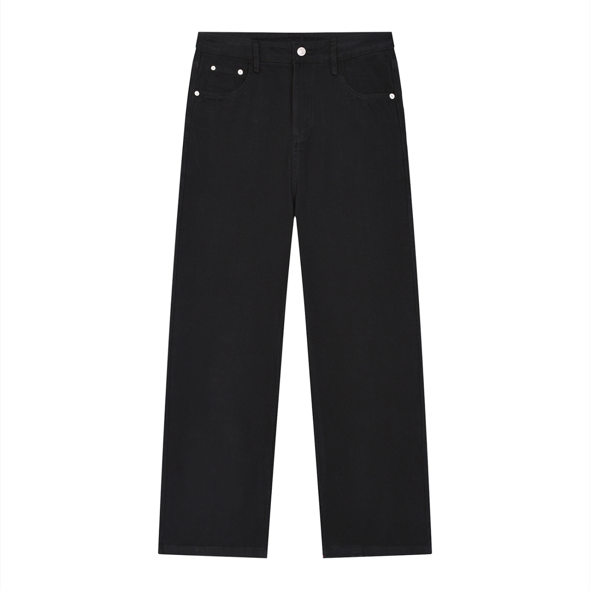 Men's Vintage Wash Straight Leg Jeans in black