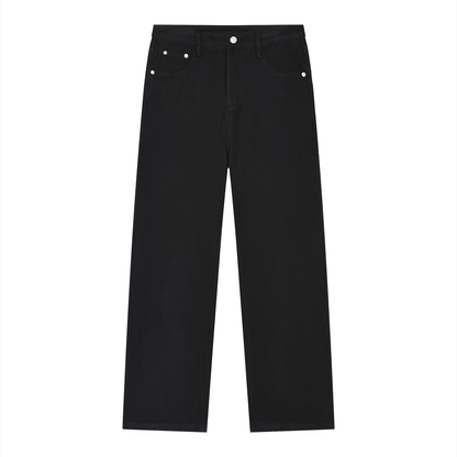 Men's Vintage Wash Straight Leg Jeans in black