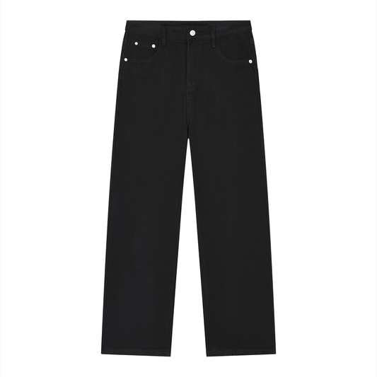 Men's Vintage Wash Straight Leg Jeans in black