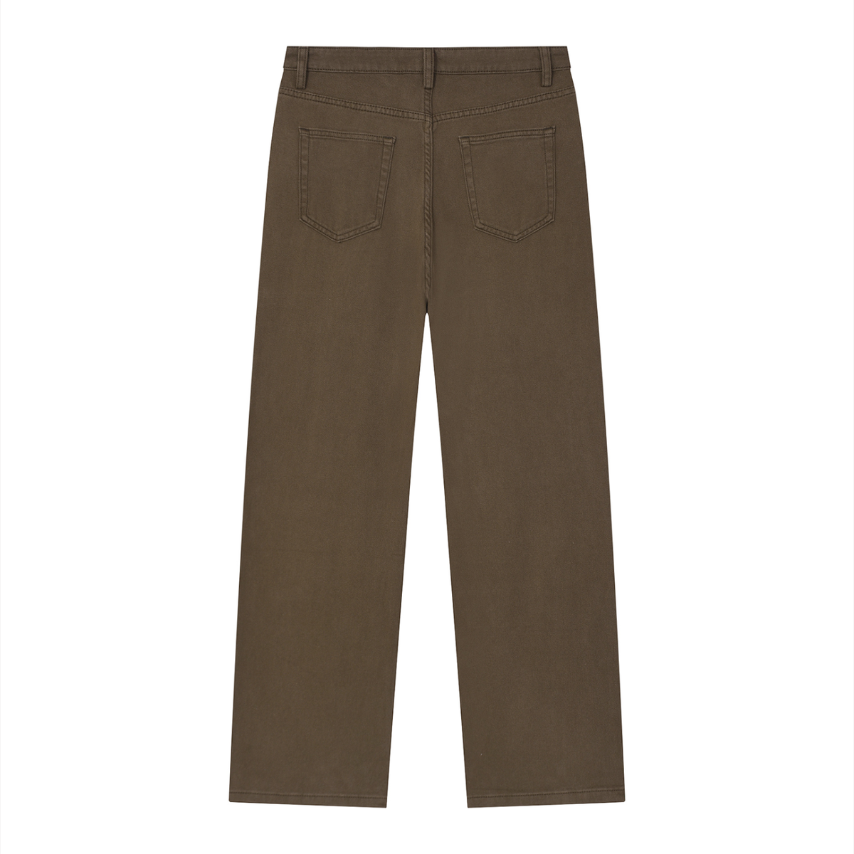 Men's Vintage Wash Straight Leg Jeans in brown, alternate angle