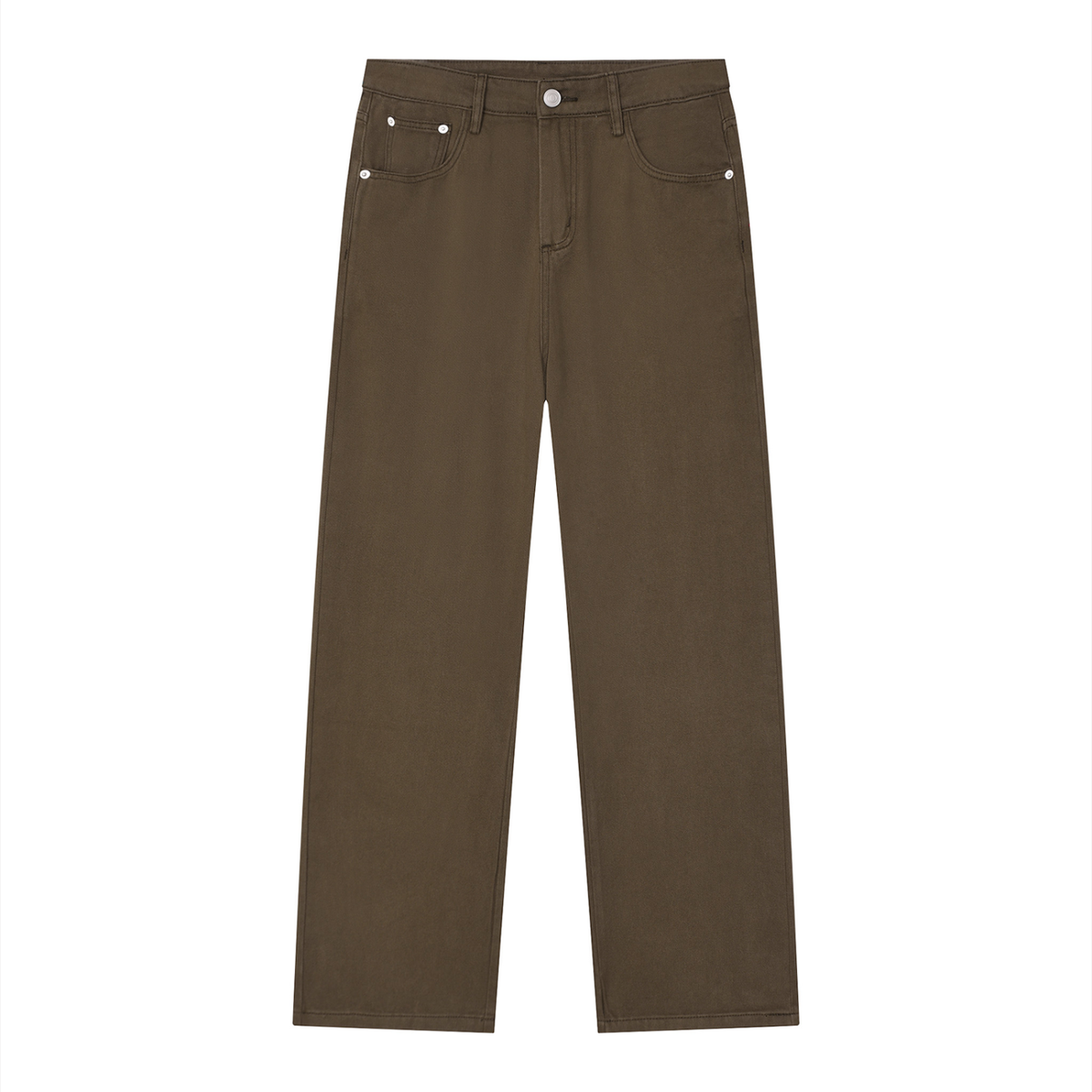 Men's Vintage Wash Straight Leg Jeans in brown