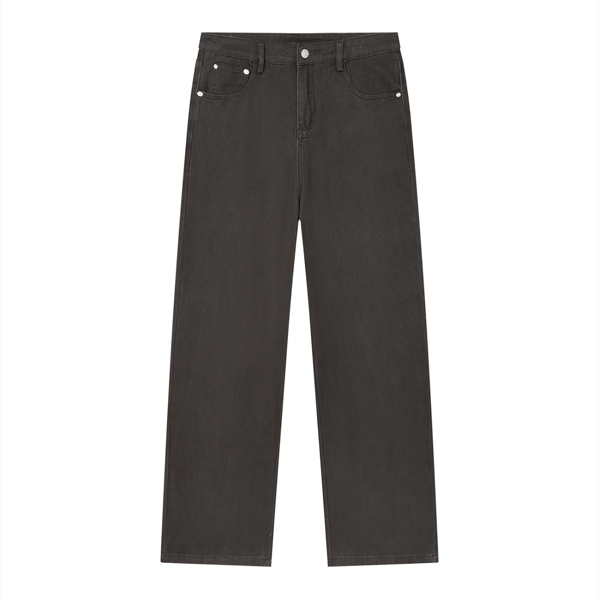Men's Vintage Wash Straight Leg Jeans in dark gray