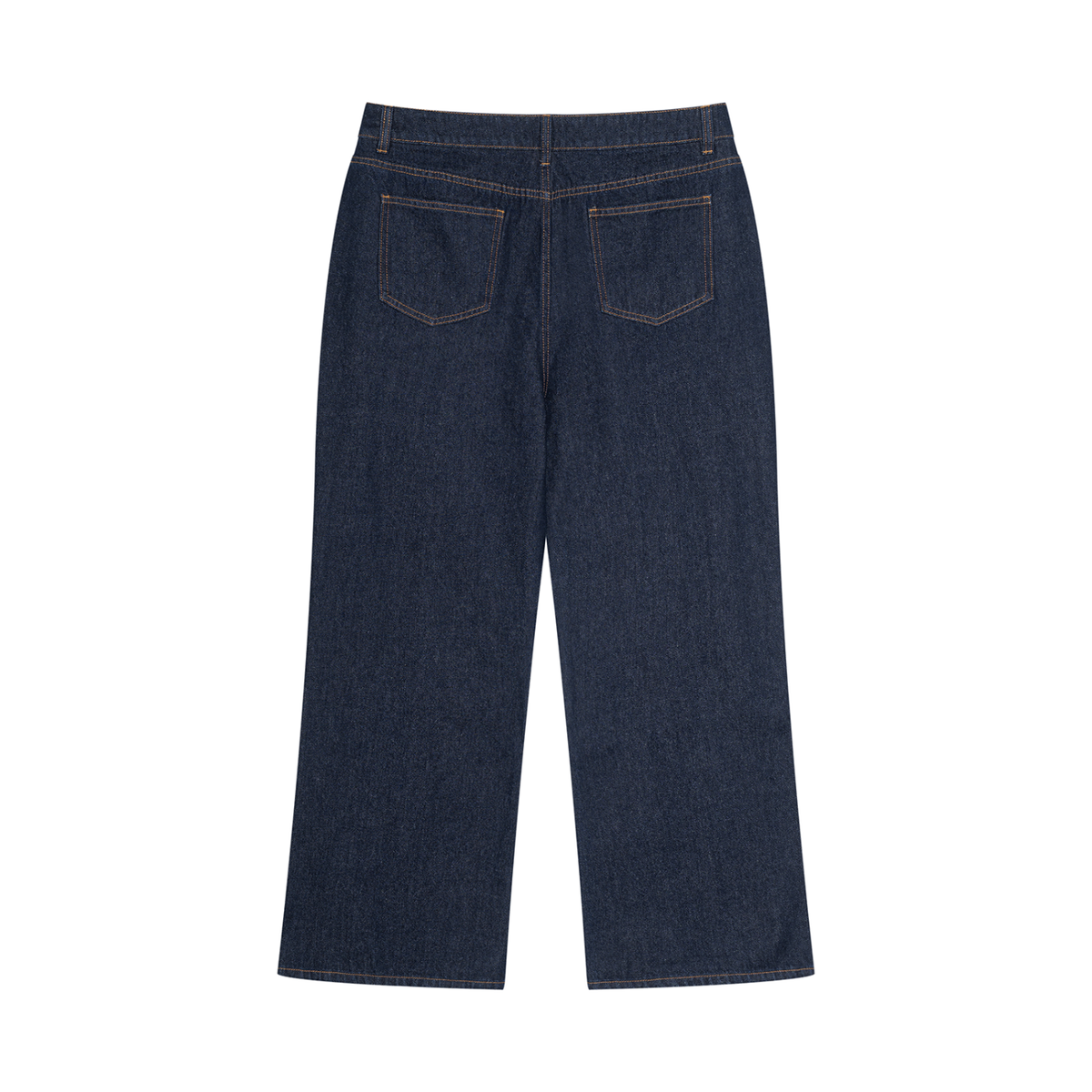 Men's Vintage Wash Topstitched Denim Jeans in jeans blue, alternate angle