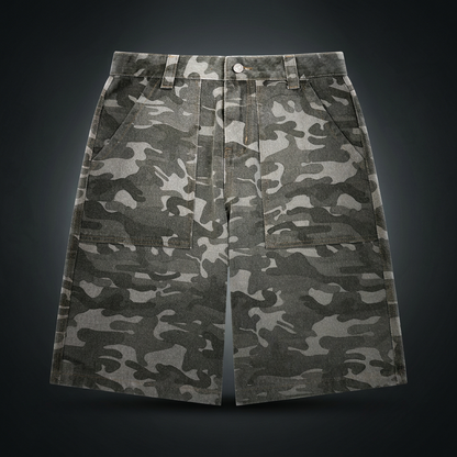 Men's Wide Leg Camo Shorts, view 1