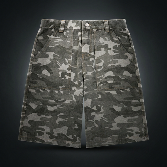 Men's Wide Leg Camo Shorts, view 1