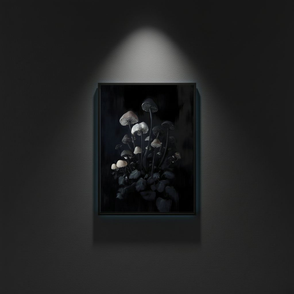 Midnight Mycology, fine art paper print