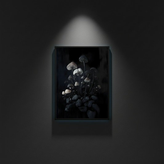 Midnight Mycology, fine art paper print