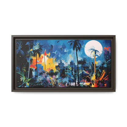 Neon Fever Dreams framed canvas wall art mockup 6