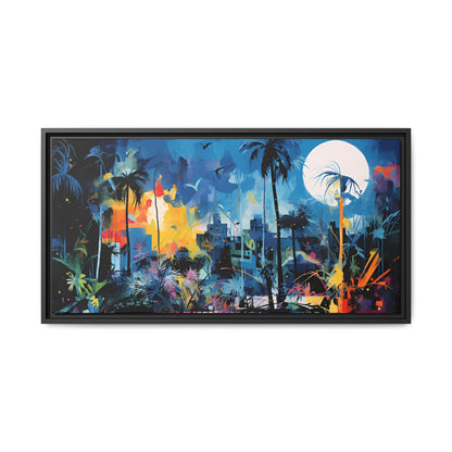 Neon Fever Dreams framed canvas wall art mockup 10