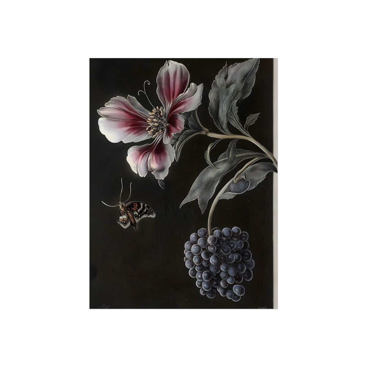 Night Garden Berries, art print, view 2