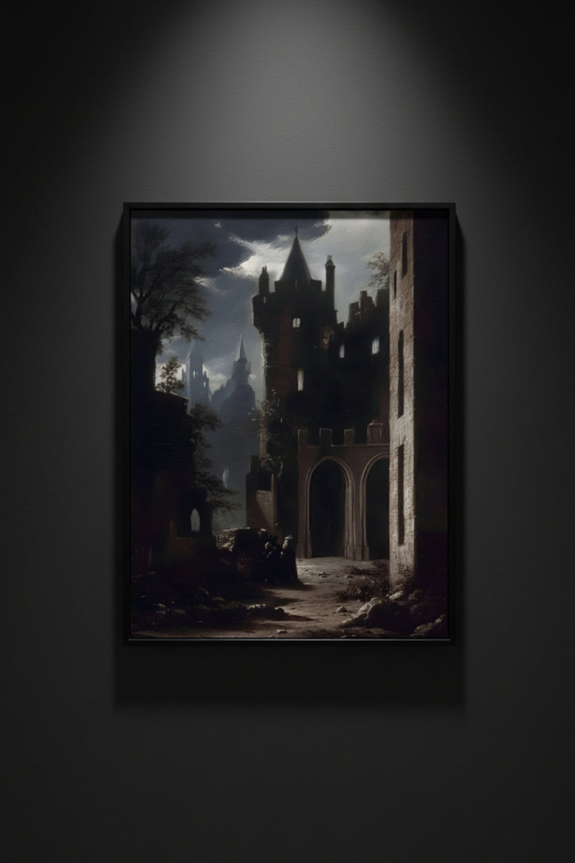 Nocturne Keep gothic castle fine art poster
