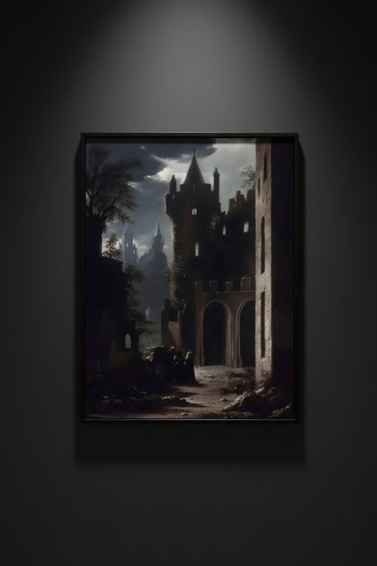 Nocturne Keep gothic castle fine art poster