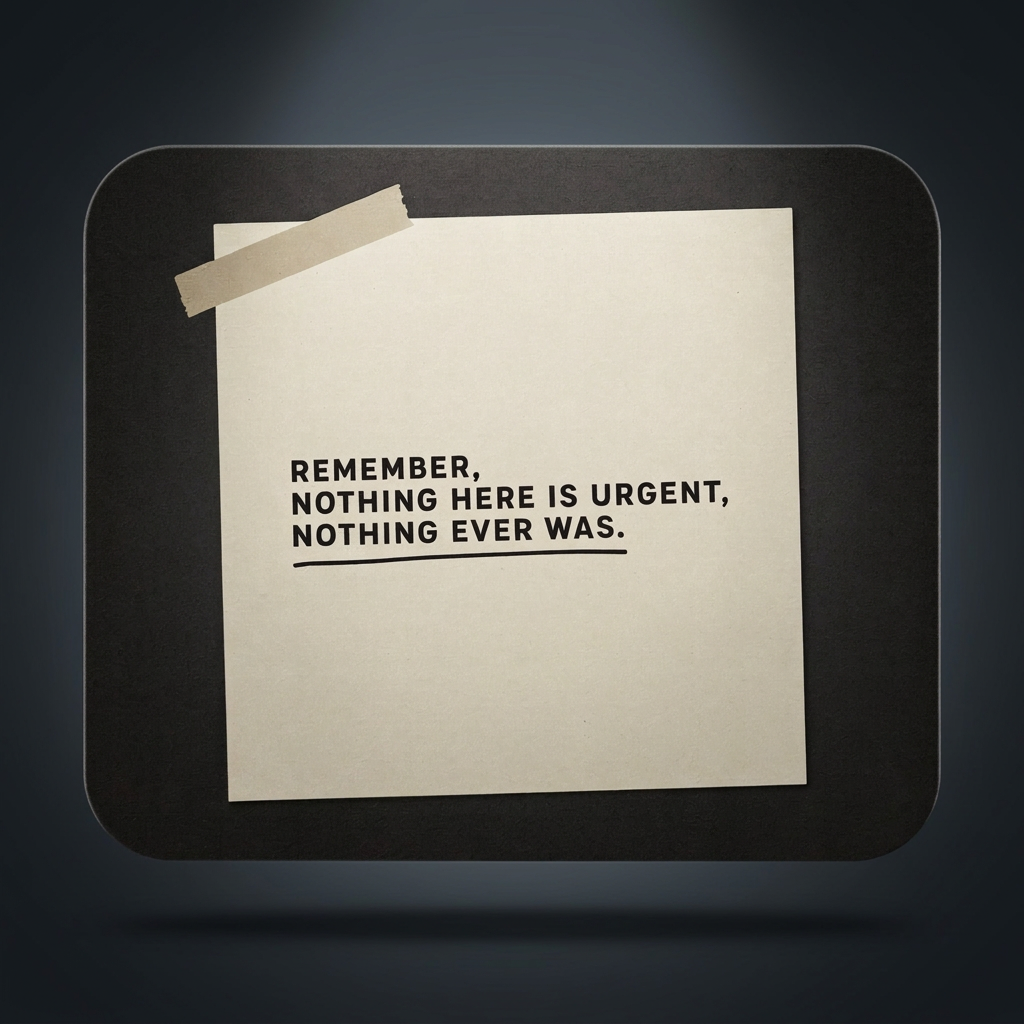 Nothing Is Urgent Mouse Pad – Funny Sticky Note Desk Decor