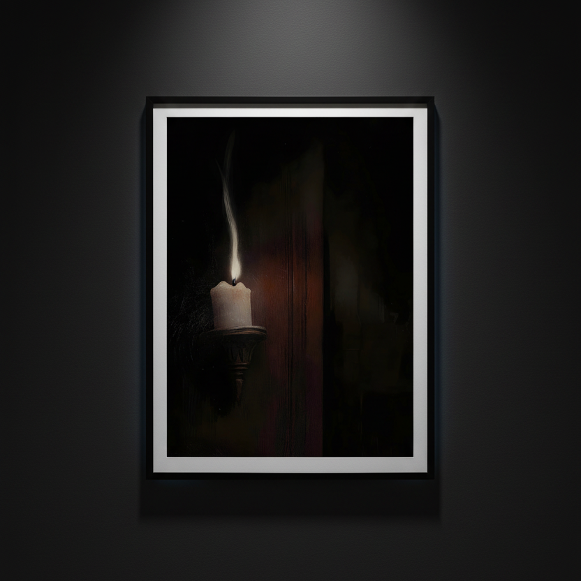 One Flame in the Dark, art print