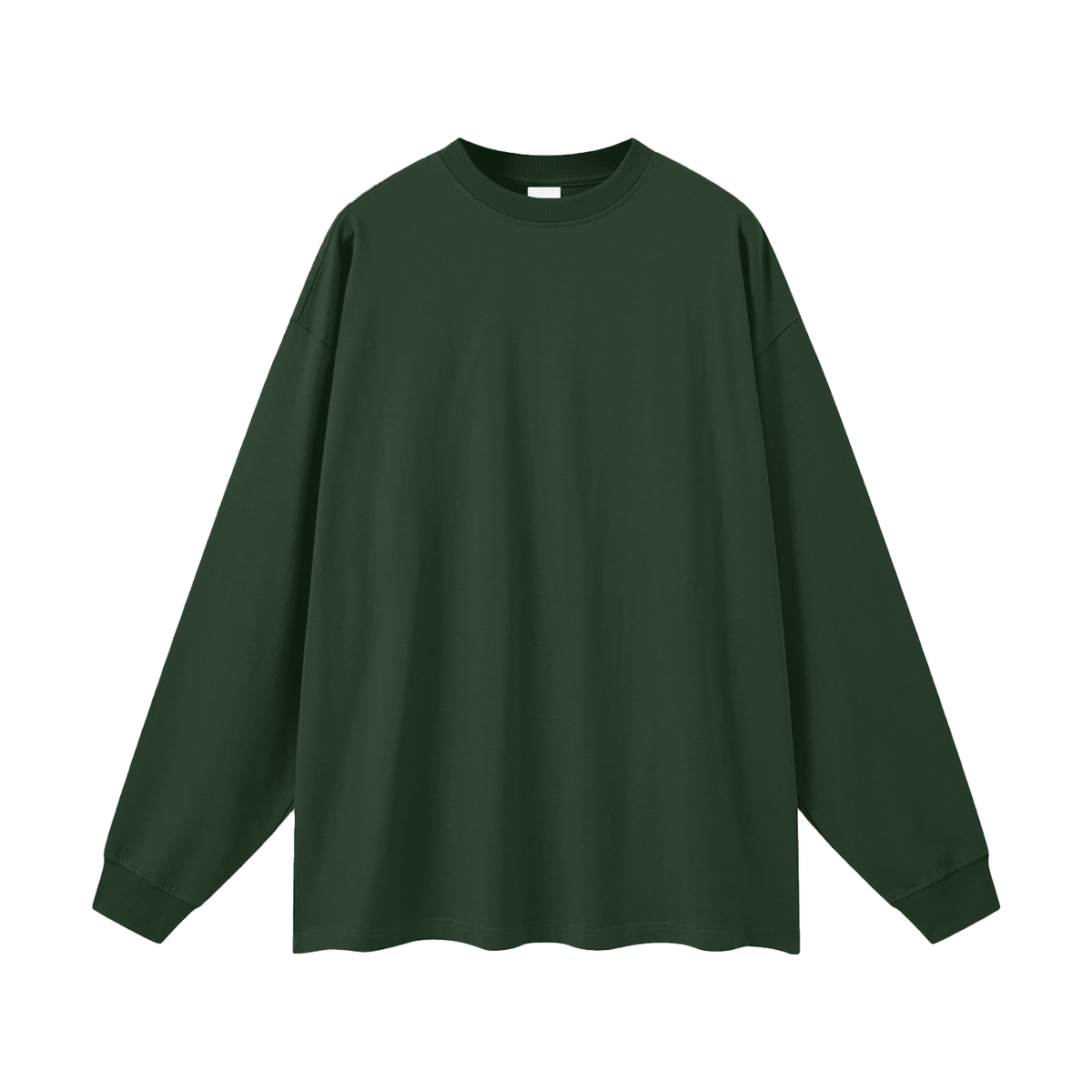 Oversized Unisex Long Sleeve T-Shirt in blackish green