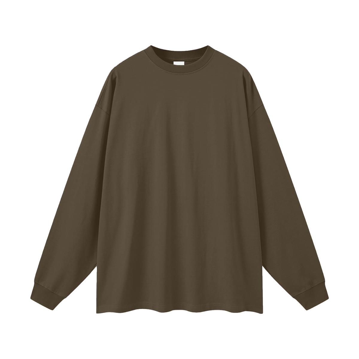 Oversized Unisex Long Sleeve T-Shirt in brown