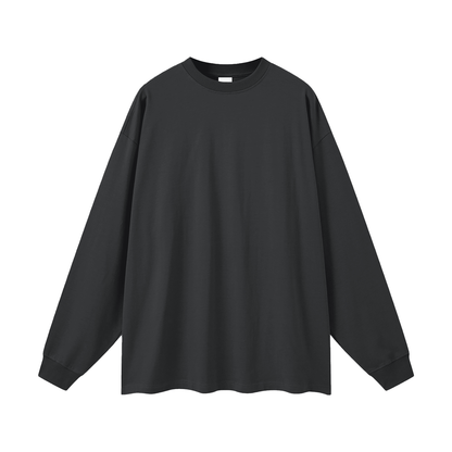 Oversized Unisex Long Sleeve T-Shirt in carbon gray
