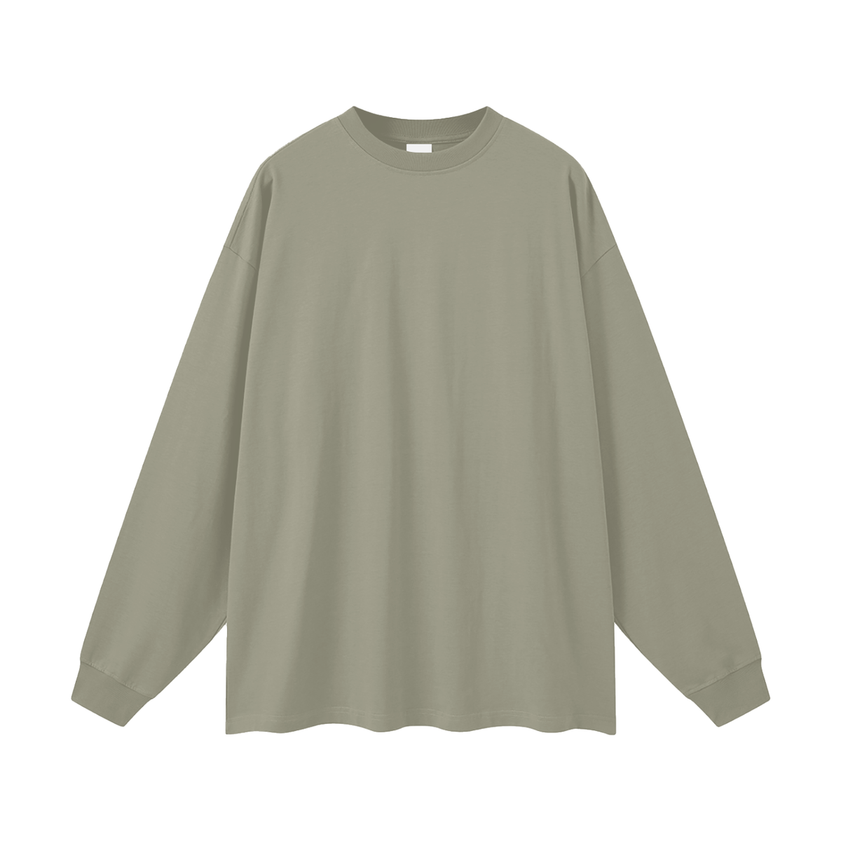 Oversized Unisex Long Sleeve T-Shirt in gray green