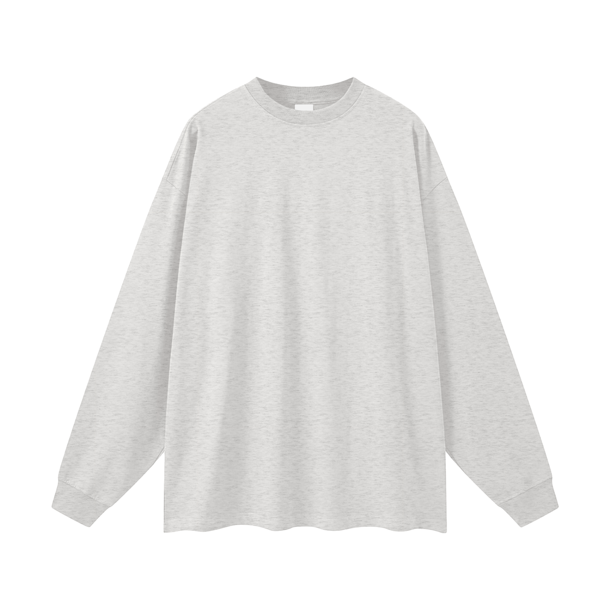 Oversized Unisex Long Sleeve T-Shirt in oat gray